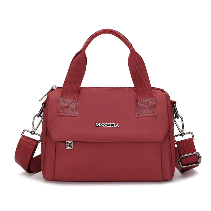 Sac bandoulière rétro en nylon pour femme