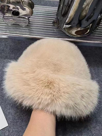 Bonnet Élégant En Fourrure