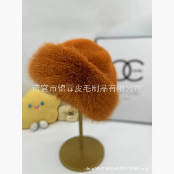 Bonnet Élégant En Fourrure