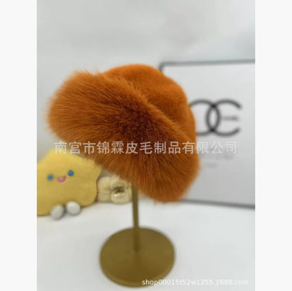 Bonnet Élégant En Fourrure