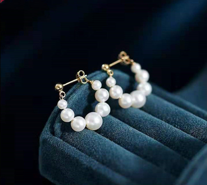 Boucles d'Oreilles Clip – Perles & Argent Sterling
