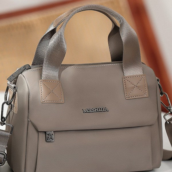 Sac bandoulière rétro en nylon pour femme