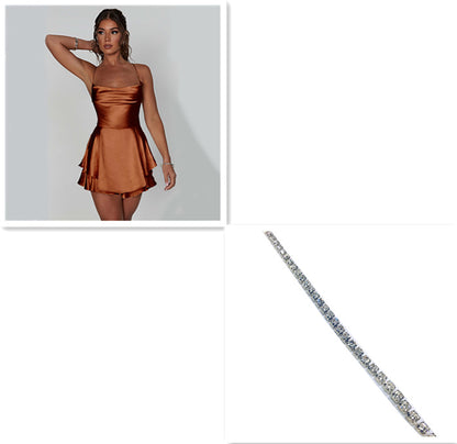 Robe Moderne avec Bretelles Multiples au Dos