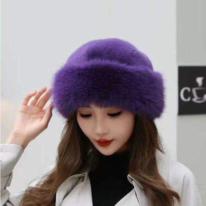 Bonnet Élégant En Fourrure