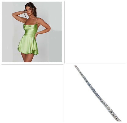 Robe Moderne avec Bretelles Multiples au Dos