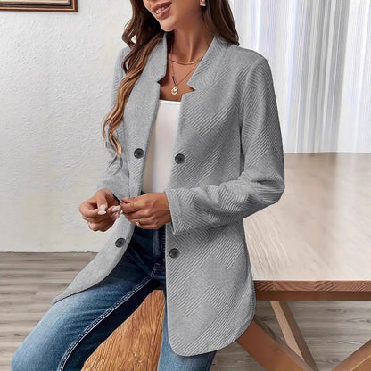 Cardigan à col montant boutonné