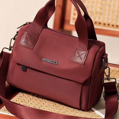 Sac bandoulière rétro en nylon pour femme