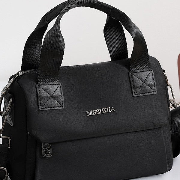 Sac bandoulière rétro en nylon pour femme