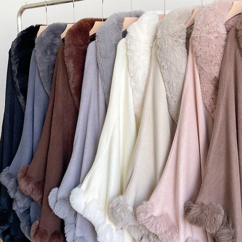 Cape châle ample et surdimensionnée à col en