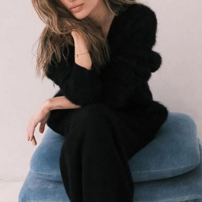 Pull Cardigan Tricoté Femme