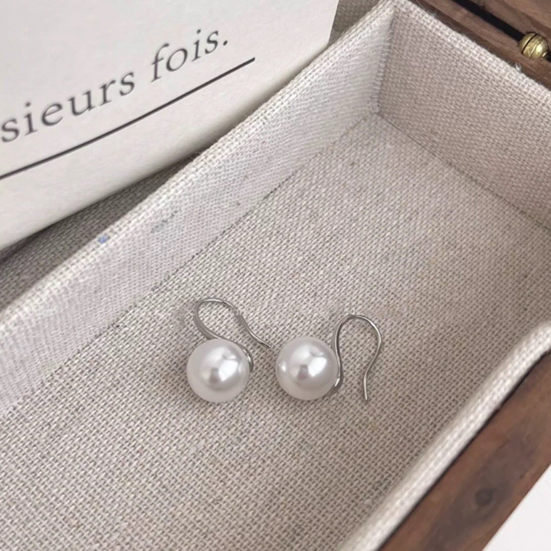Boucles d'Oreilles Clip – Perles & Argent Sterling