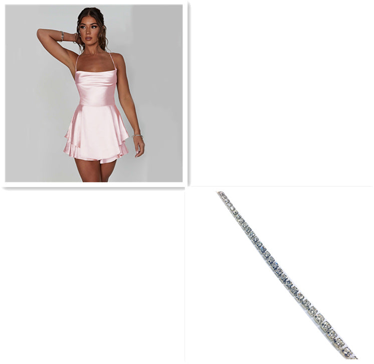 Robe Moderne avec Bretelles Multiples au Dos