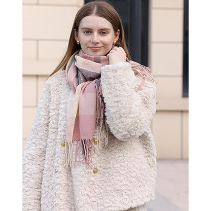 Écharpe d'hiver pour couple - Châle épais et chaud en polyes