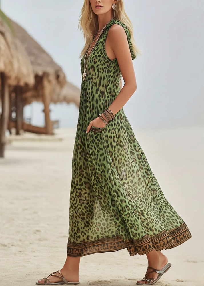 Roaa | Robe bohème léopard élégante