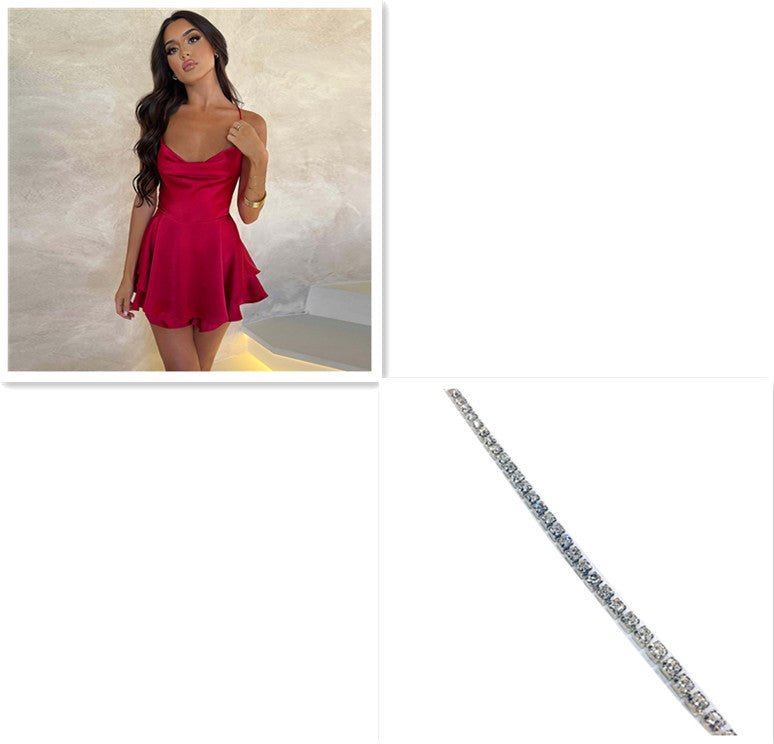 Robe Moderne avec Bretelles Multiples au Dos