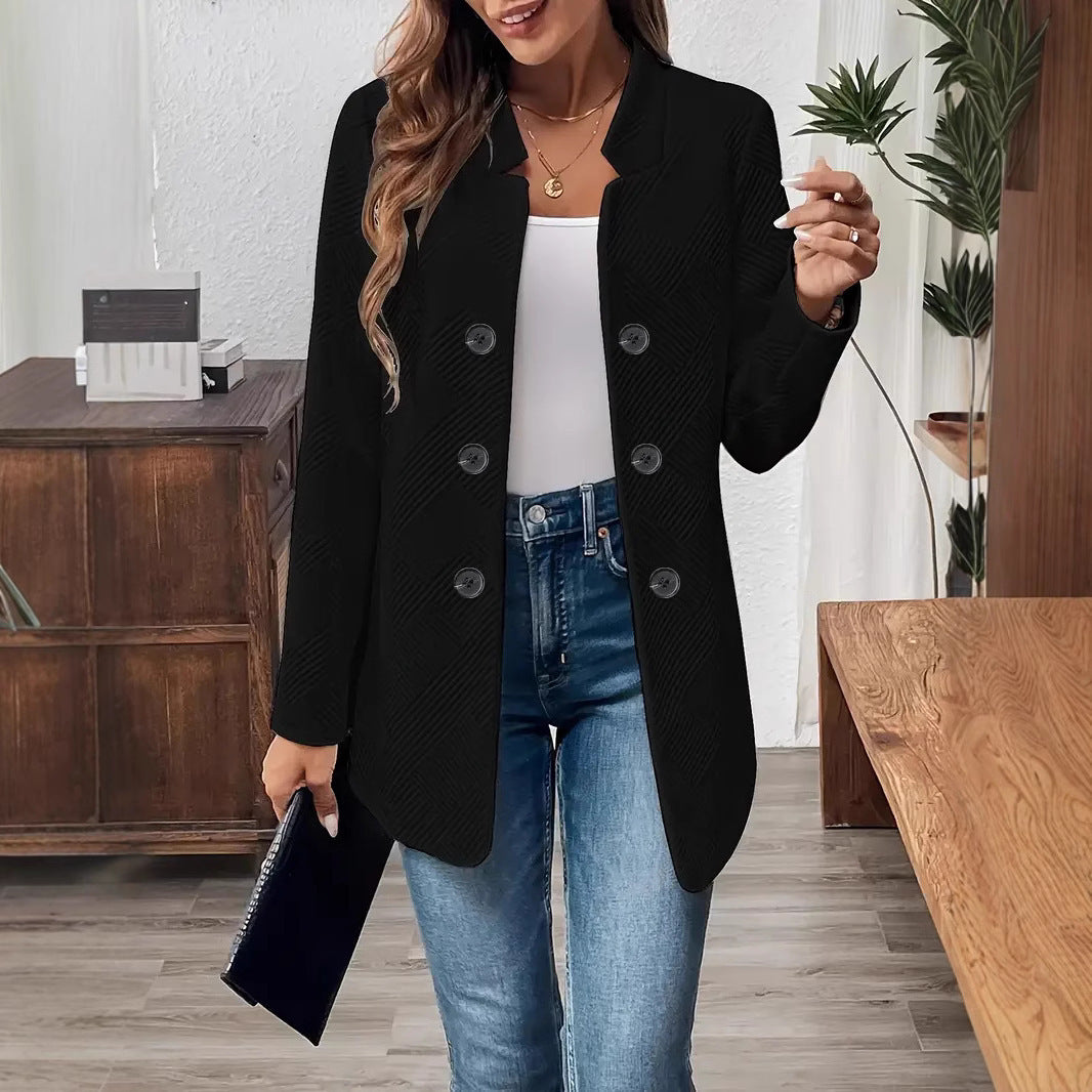 Cardigan à col montant boutonné