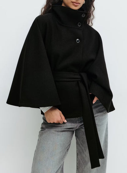 Manteau d’hiver élégant ceinturé pour femme