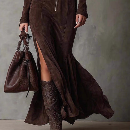 Robe Plissée Volantée – Style & Élégance