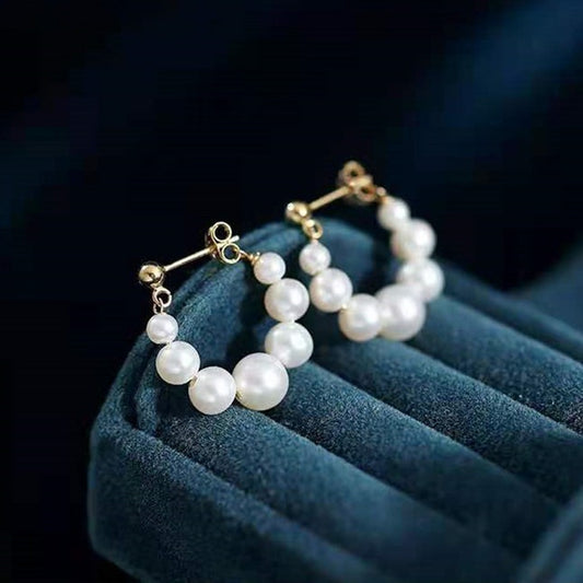 Boucles d'Oreilles Clip – Perles & Argent Sterling