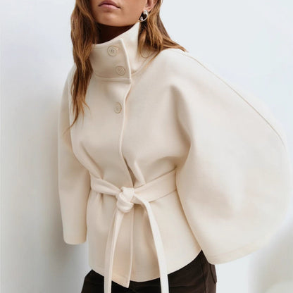 Manteau d’hiver élégant ceinturé pour femme