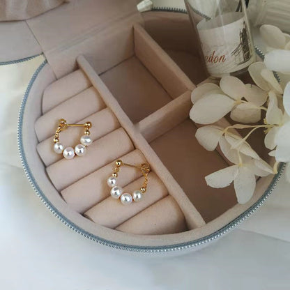 Boucles d'Oreilles Clip – Perles & Argent Sterling
