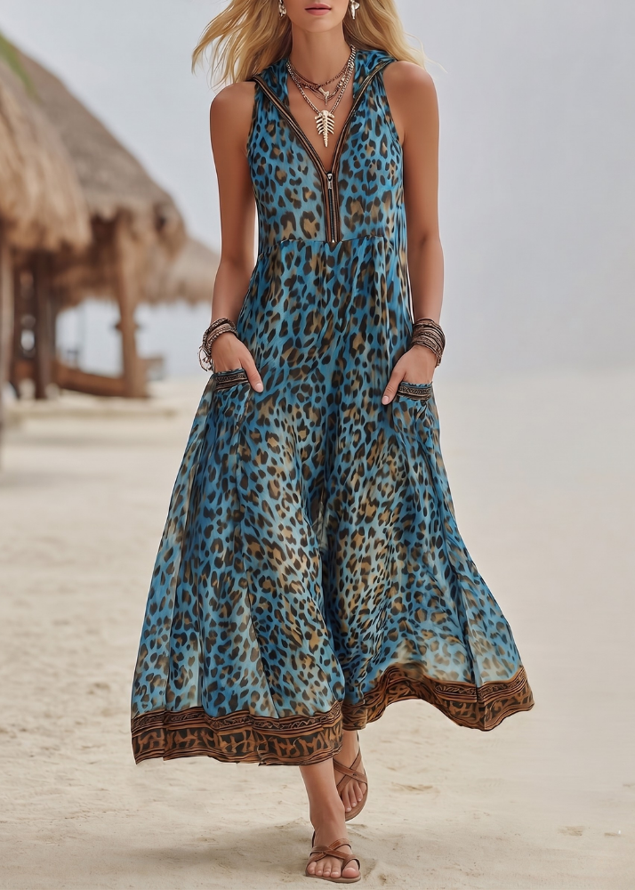Roaa | Robe bohème léopard élégante