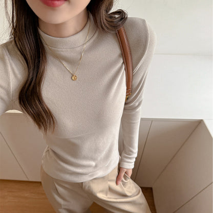 T-shirt à épaules dénudées automne-hiver, aspect haut de gamme