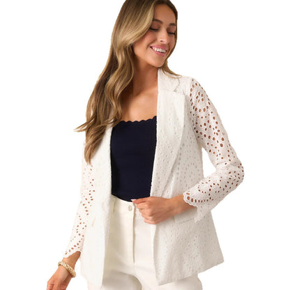 veste cintrée à fausses poches et découpes pour femme