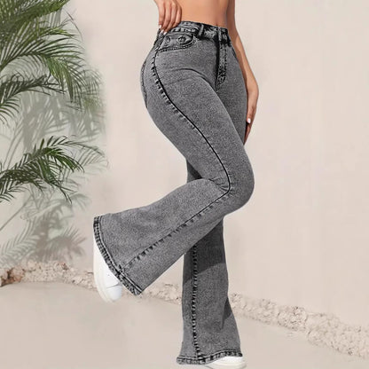 Jean Bootcut Taille Haute – Coupe Évasée & Tendance