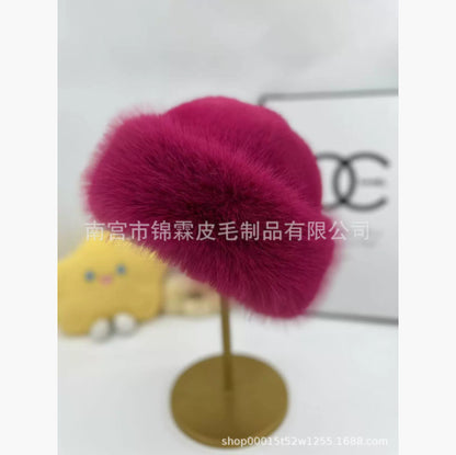 Bonnet Élégant En Fourrure