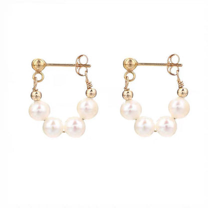 Boucles d'Oreilles Clip – Perles & Argent Sterling