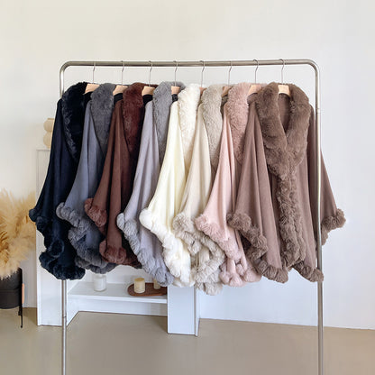 Cape châle ample et surdimensionnée à col en