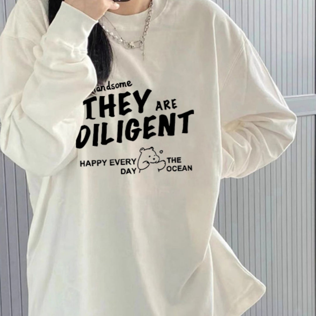 Nouveau haut ample à manches longues Niche pour le printemps et l'autom